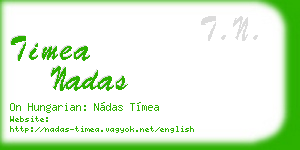 timea nadas business card