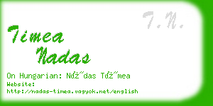 timea nadas business card